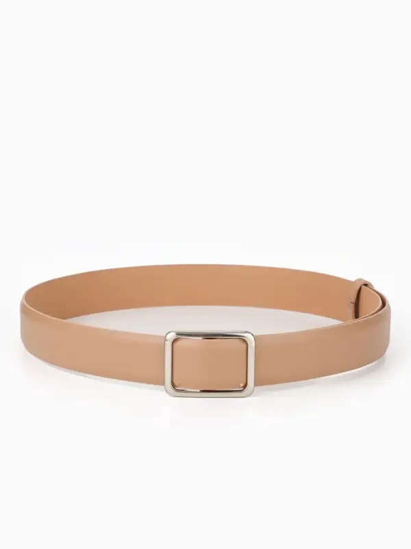 Ремень женский, 3.5&times;110 см, пряжка матовая, затяжка, бежевый
