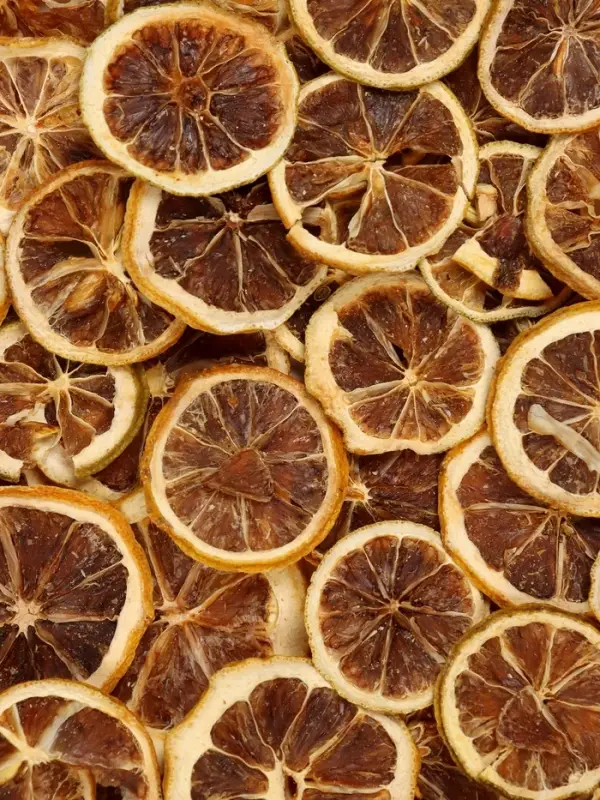 Лимон сушеный без сахара, фруктовые чипсы кольцами, добавка к чаю, 50 г