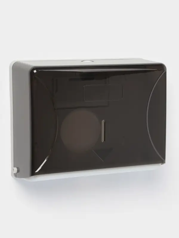 Диспенсер для бумажных полотенец в листах, пластиковый, чёрный