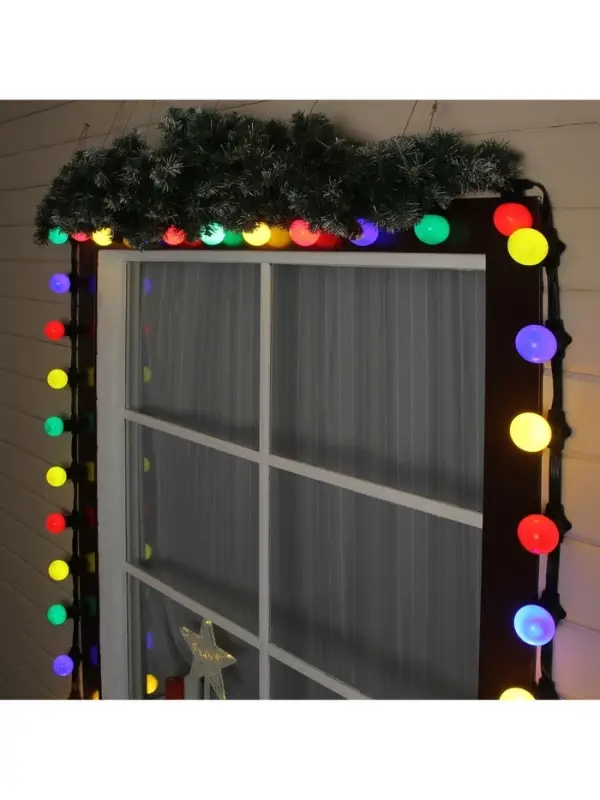 Гирлянда &laquo;Белт-лайт&raquo; 50 м, IP65, 5W, тёмная каучуковая нить, шаг 15 см, Е27 (без ламп), 220 В