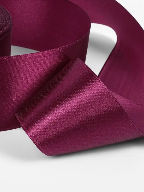 Лента атласная, 50 мм &times; 23 &plusmn; 1 м, цвет баклажановый №252