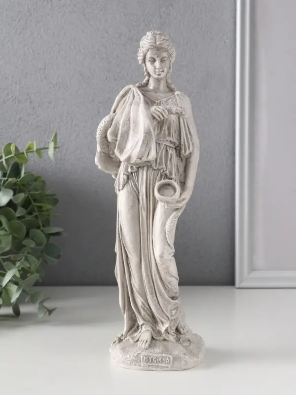 Фигура "Богиня здоровья Гигиена" 27х9х7 см, серый