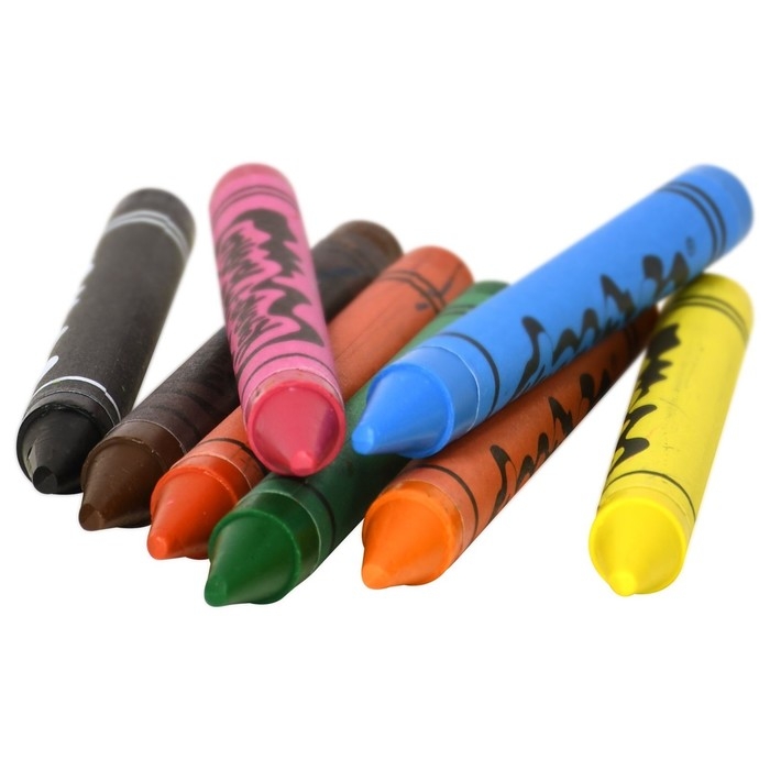 Карандаши восковые 24 цветов  Карандаши восковые 24 цветов "Каляка-Маляка", утолщенные 11 мм, круглые
