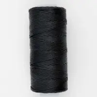 Нитки вощёные, плетёные, плоские, 150D/16, 0.8 мм, 50 &plusmn; 2 м, цвет чёрный