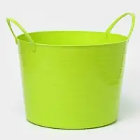 Корзина для белья мягкая, 17 л, d=33 см, h=24.5 см, ярко-зелёная