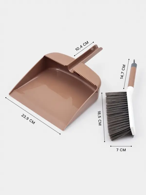 Набор для уборки: совок в комплекте с щёткой и встроенным водосгоном&laquo;Порядок&raquo;, 34&times;24&times;9 см, МИКС