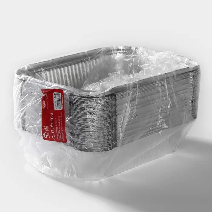 Форма из фольги для выпечки и запекания Доляна, 2 л, 25×18×6,5 см Форма из фольги для выпечки и запекания Доляна, 2 л, 25×18×6,5 см