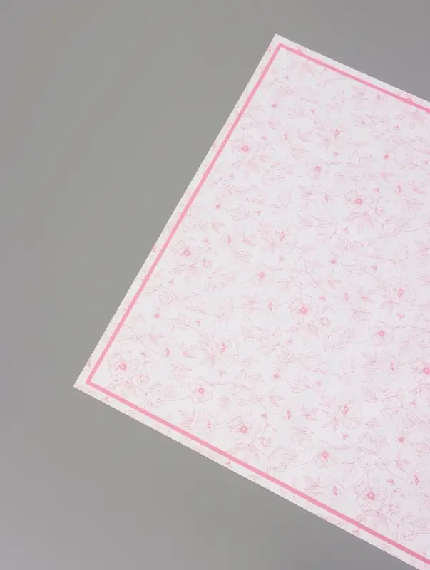 Плёнка флористическая для цветов, &laquo;Букет цветов&raquo;, розовая, 57&times;57 см