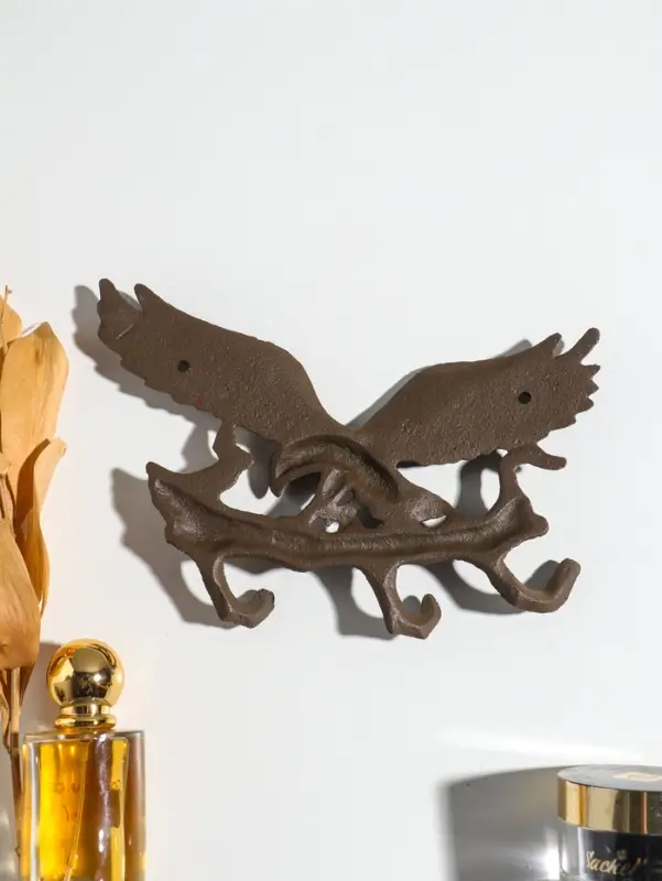 Крючки настенные &laquo;Орёл на ветке&raquo;, ключница декоративная, чугун, 17&times;12.5&times;2 см