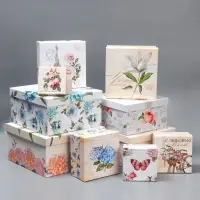 Набор коробок 10 в 1, упаковка подарочная, &laquo;Шебби&raquo;, 10&times;10&times;6‒28&times;28&times;15 см