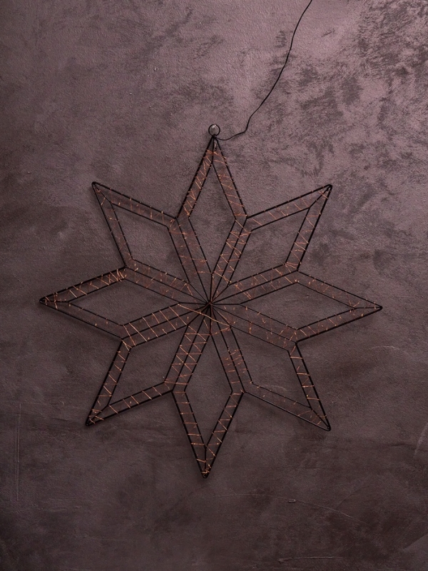 Фигура подвесная световая FROSTY "Снежинка", 74х74х2, 300 LED, 220V, свечение тёплое белое