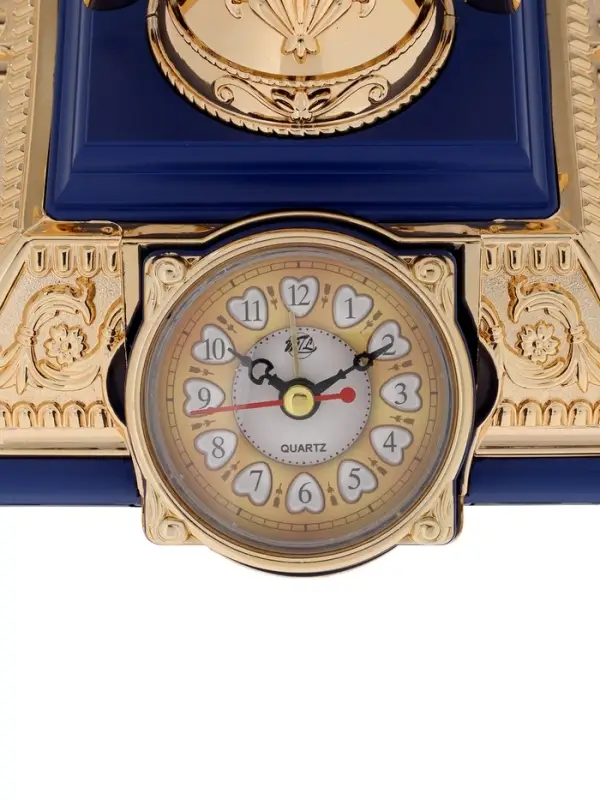 Часы-светильник Часы-светильник "Ретро телефон", синий, с будильником, 28.5 х 18 х 18 см