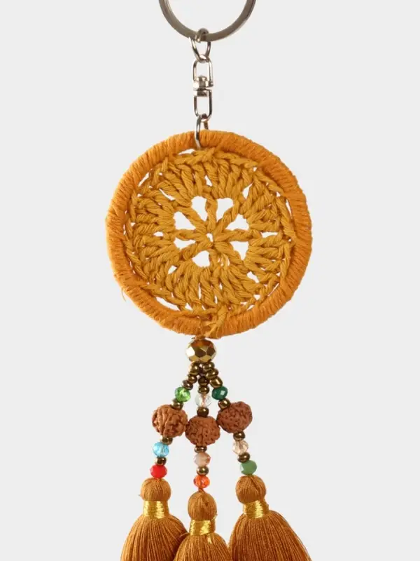 Брелок Брелок "Ловец снов" 19 см, цв. бежевый