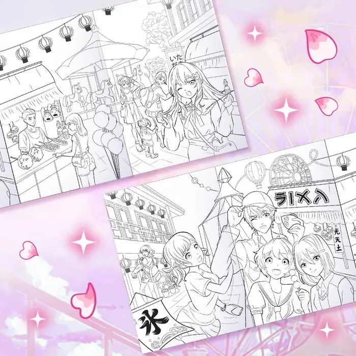 Длинная раскраска «Супер лето», Аниме