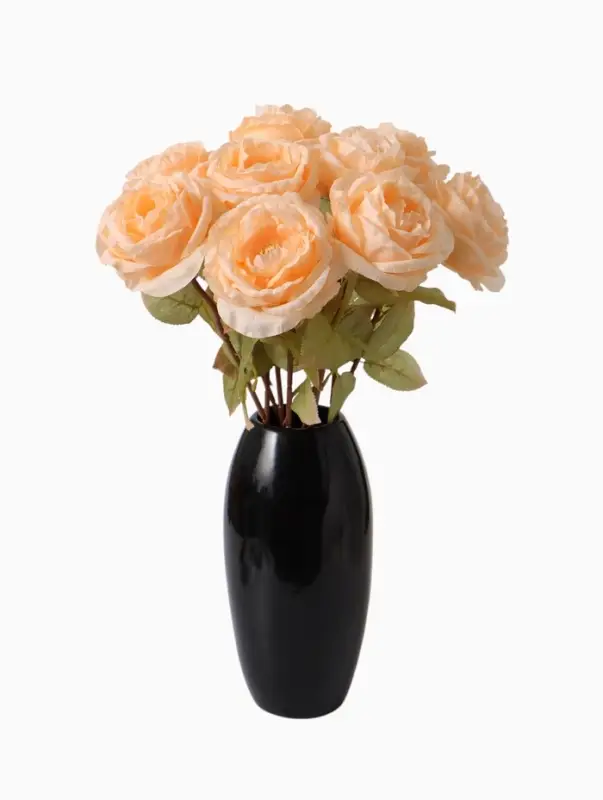 Цветы искусственные &laquo;Роза шёлк&raquo;, d=10 см, h=45 см, кремовые