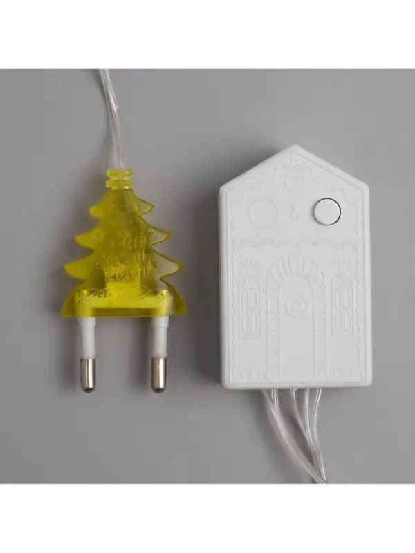 Гирлянда &laquo;Нить&raquo; 4 м с насадками &laquo;Звёздочка&raquo;, IP20, прозрачная нить, 20 LED, свечение тёплое белое, 8 режимов, 220 В