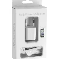 Сетевое зарядное устройство GQ-2, USB, 1 А, белое