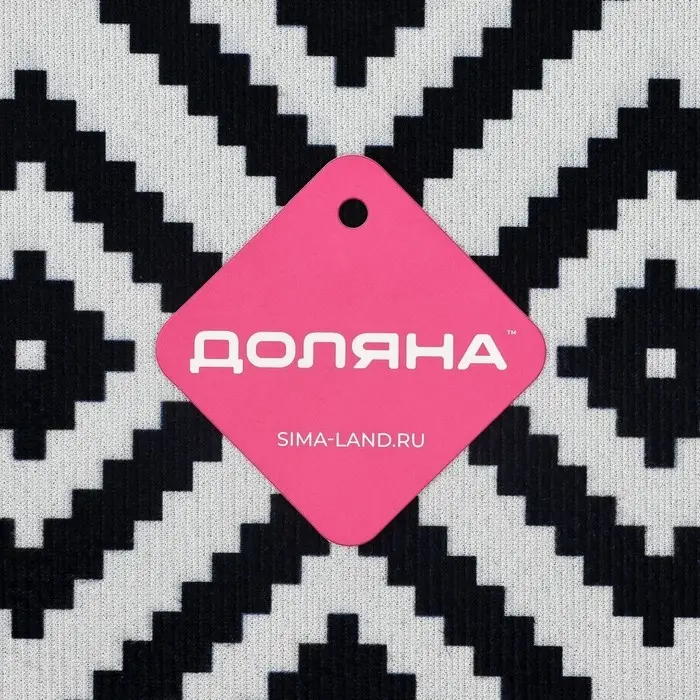 Коврики для ванной и туалета Доляна &laquo;Грета&raquo;, 2 шт.: 50&times;80, 40&times;50 см, чёрно-белые