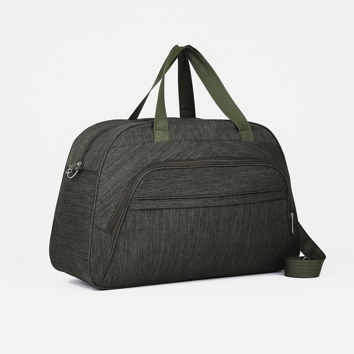 Сумка дорожная на молнии, наружный карман, длинный ремень, цвет хаки Сумка дорожная на молнии, наружный карман, длинный ремень, цвет хаки