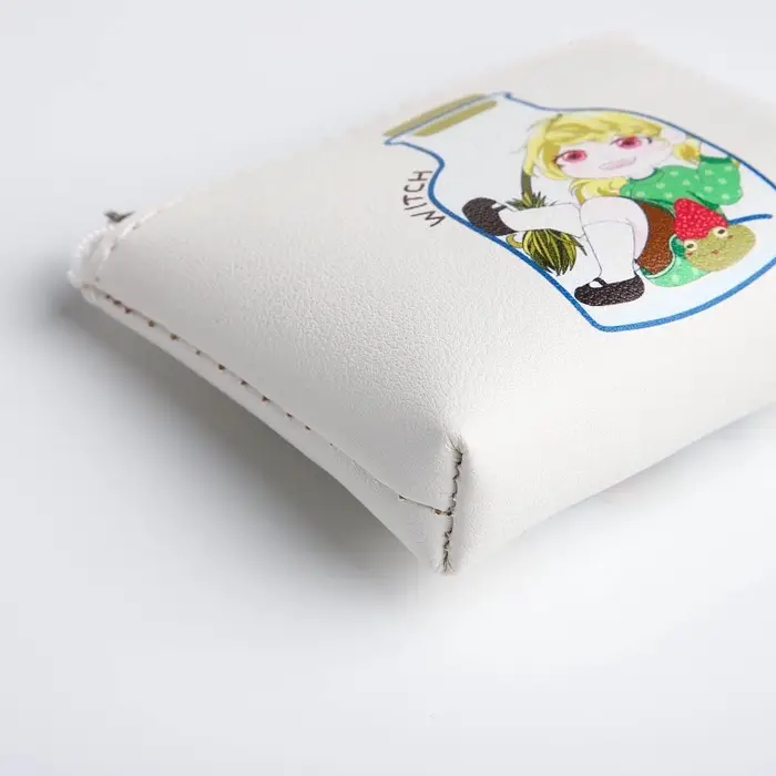 Кошелёк детский &laquo;Аниме girl&raquo;, монетница, на молнии, с рисунком, белый