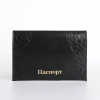 Обложка для паспорта, цвет чёрный