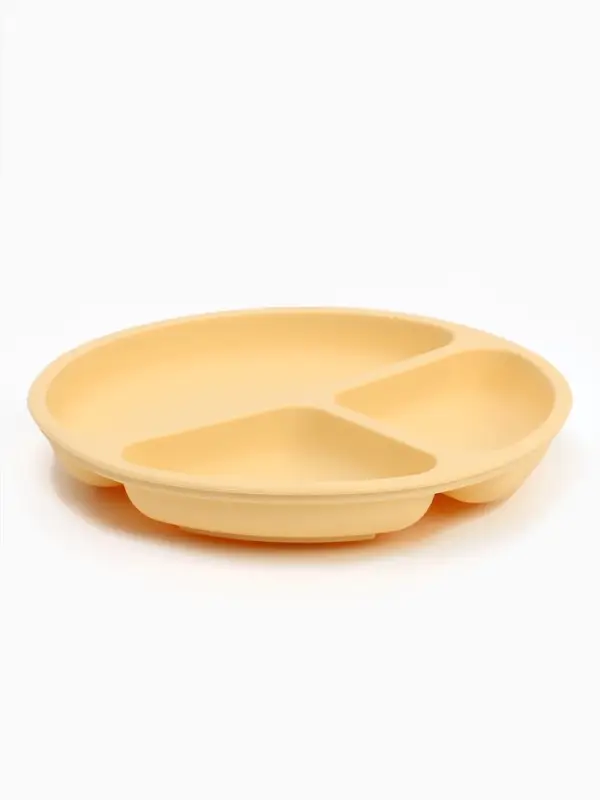 Тарелка детская секционная, 3 секции, молочный, Mum&Baby