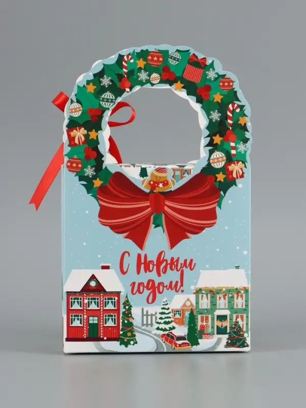 Коробка подарочная новогодняя складная &laquo;С Новым годом&raquo; 18&times;30&times;7 см