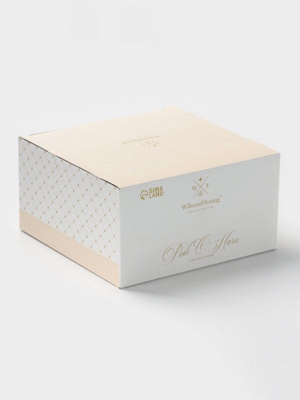 Чайная пара 220 мл WY   Чайная пара 220 мл WY  "Pink O'hara", бежевый