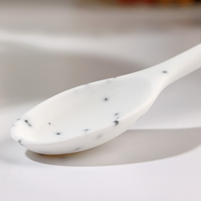 Ложка гарнирная Доляна «Гранит», силикон, 20,5×4,5 см, цвет белый Ложка гарнирная Доляна «Гранит», силикон, 20,5×4,5 см, цвет белый