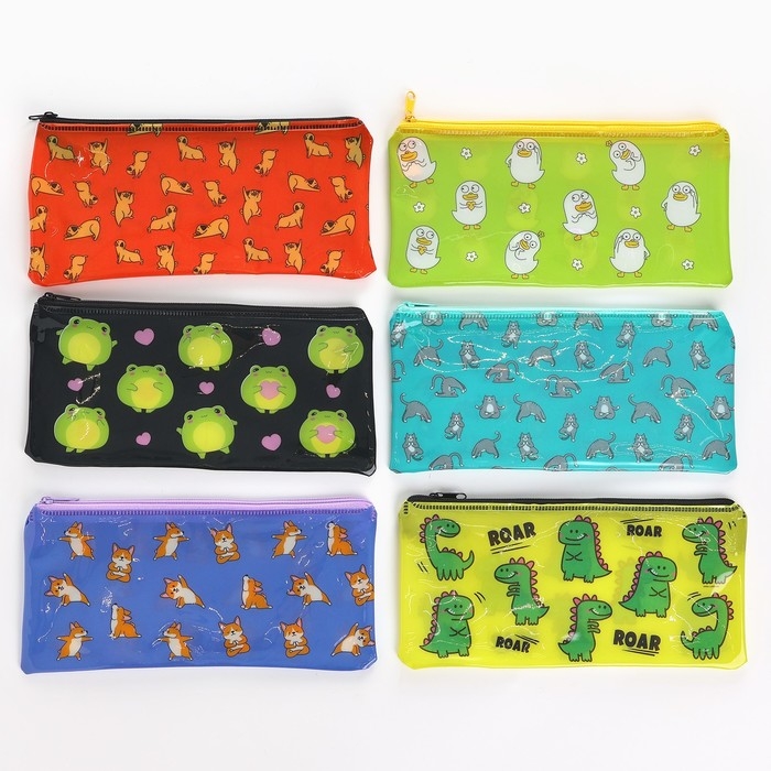 Пенал школьный мягкий плоский 9,5 х 20,5 ПВХ «1 сентября: Пупсики» МИКС Пенал школьный мягкий плоский 9,5 х 20,5 ПВХ «1 сентября: Пупсики» МИКС