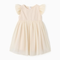 Платье для девочки, MINAKU :Party Dress, цвет молочный, рост 122 см