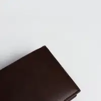 Портмоне мужское без застёжки, отдел для карт, монет, коричневое