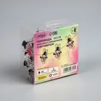 Гирлянда &laquo;Нить&raquo; 2 м, роса с насадками &laquo;Прищепки-снеговик&raquo;, IP20, серебристая нить, 20 LED, от батареек АА&times;2, свечение тёплое белое