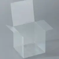 Складная прозрачная коробка из PVC, для упаковки подарков, 8&times;8&times;8 см
