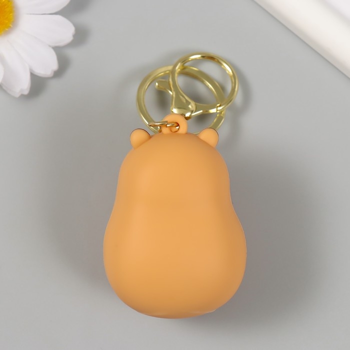 Брелок резина с карабином антистресс Брелок резина с карабином антистресс "Капибара" надувает пузырь 5х4,7х6,5 см