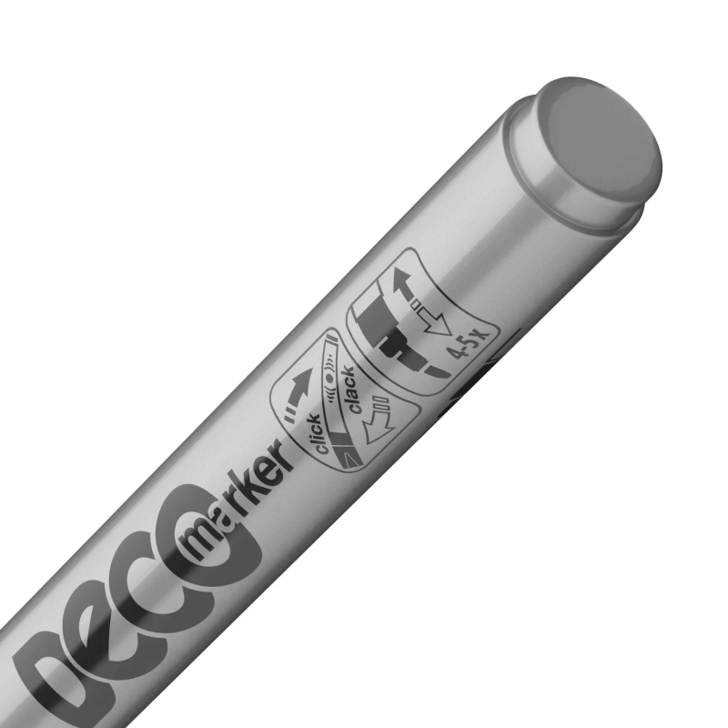 Маркер лаковый ICO DECO серебряный 2-4 мм