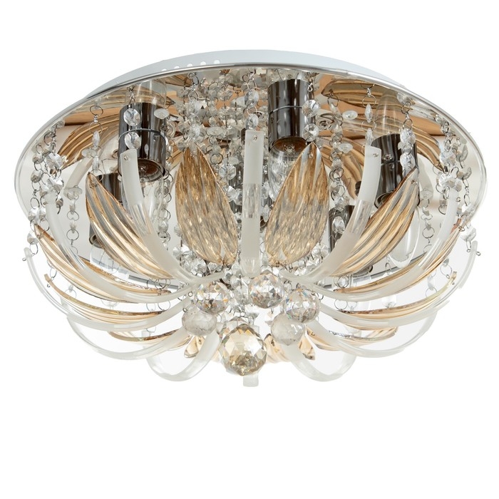 Люстра Люстра "Эмилия" 7х40Вт Е27 с пультом, цвет хром 41х41х19 см