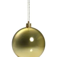Ёлочные игрушки &laquo;Винтажный глянец&raquo;, шары новогодние, d=8 см, набор 6 шт., золотистый