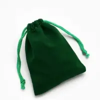 Набор мешочков бархатных 50 шт., 7*9 см (+ - 1 см), цвет зелёный (9901888)