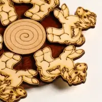 Подставка под горячее Лошадь маленькая, 11см, можжевельник Подставка под горячее Лошадь маленькая, 11см, можжевельник