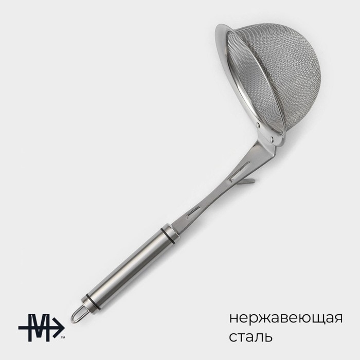 Сито - дуршлаг Magistro Arti, d=12 см, с фиксатором, цвет серебристый Сито - дуршлаг Magistro Arti, d=12 см, с фиксатором, цвет серебристый