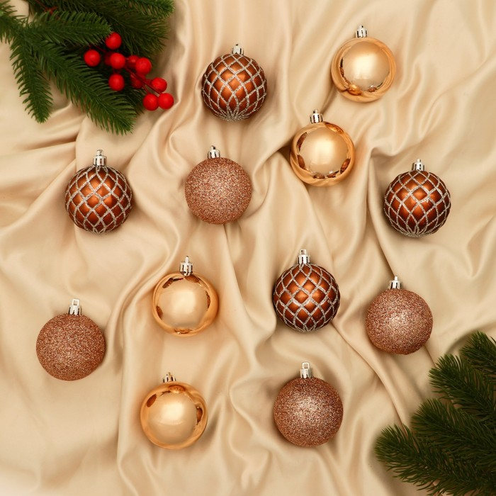 Набор шаров пластик d-6 см, 12 шт «Ларго» Набор шаров пластик d-6 см, 12 шт «Ларго»