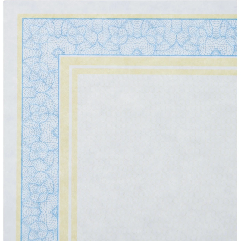 Сертификат-бумага А4 Attache 50 шт/уп двойная рамка бирюза + оранжевая ID11