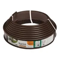 Лента бордюрная, 10 см&times;10 м, толщина 1 мм, пластиковая, коричневая, KANTA