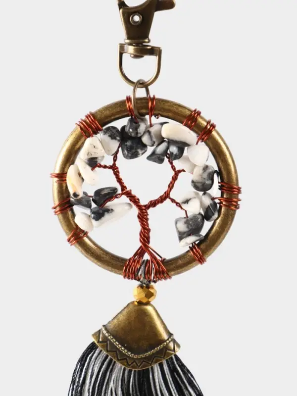 Брелок ловец снов Брелок ловец снов "Великое древо" 19 см, цв. чёрно-белый