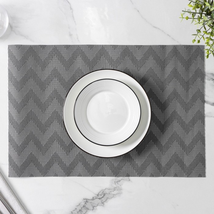 Набор салфеток сервировочных на стол Magistro, 4 шт, 30×45 см, цвет чёрный