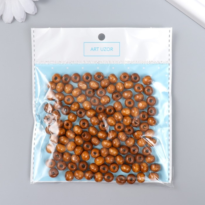 Бусины для творчества дерево Бусины для творчества дерево "Натуральный" d-0,8 см, набор 20 гр