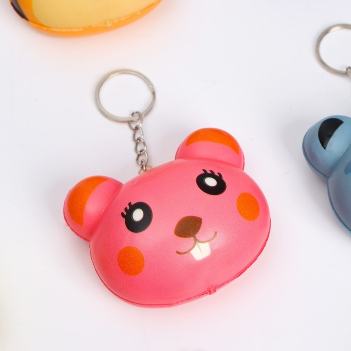 Мялка-сквиши «Животные» на брелоке, виды МИКС Мялка-сквиши «Животные» на брелоке, виды МИКС