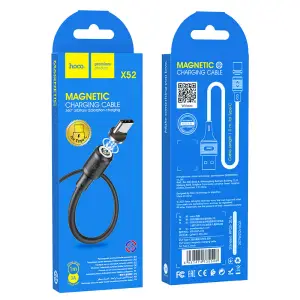 Кабель X52 HOCO USB Type-C 1M 3A магнитный черный