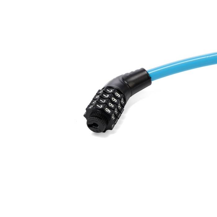 Замок навесной велосипедный LOCKLAND, кодовый, 10х650 мм, цвет голубой Замок навесной велосипедный LOCKLAND, кодовый, 10х650 мм, цвет голубой